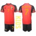 Cheap Belgium Kevin De Bruyne #7 Home Football Kit Children World Cup 2022 Short Sleeve (+ pants)